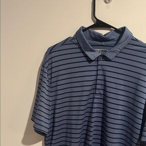 Nike Men's Navy Striped Polo Shirt